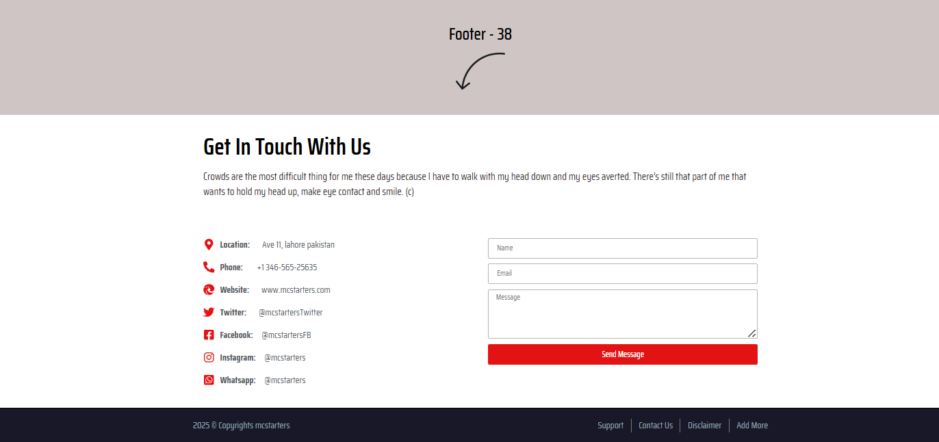 Elementor Footer 38