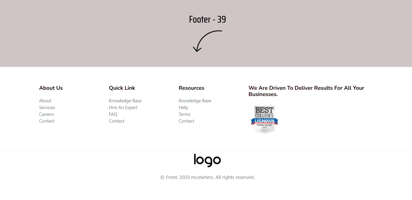 Elementor Footer 39