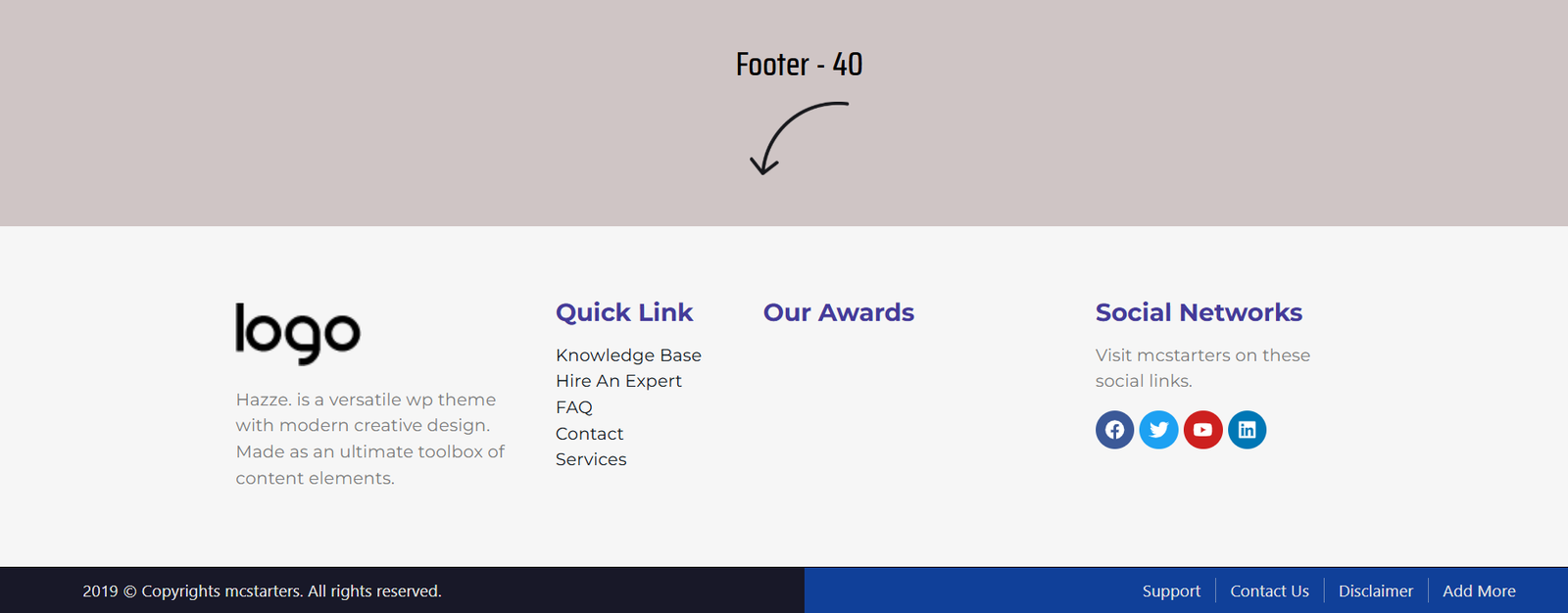 Elementor Footer 40
