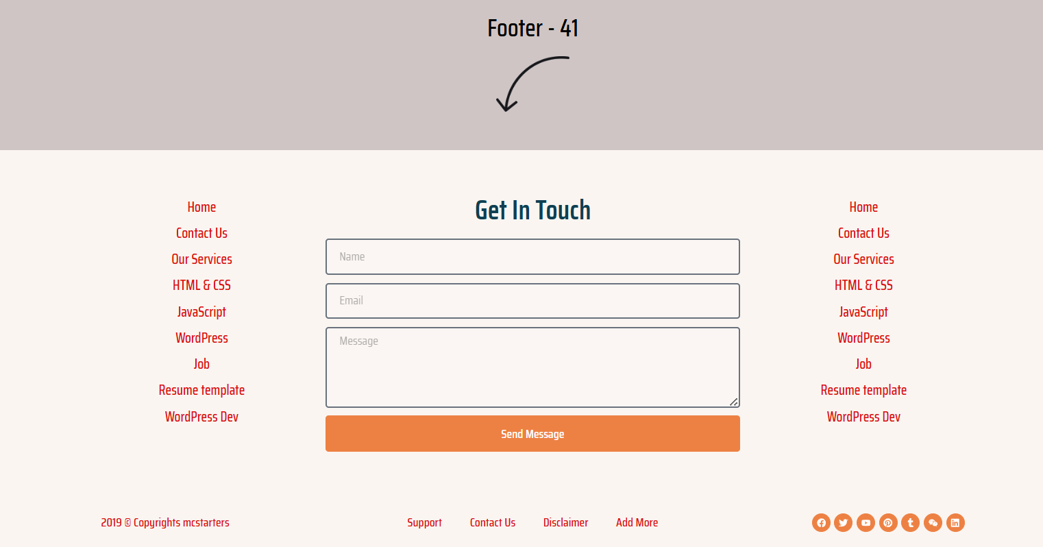 Elementor Footer 41