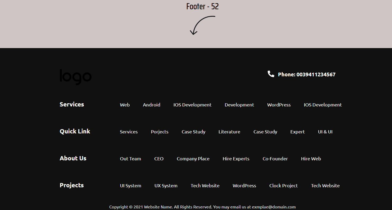 Elementor Footer 52