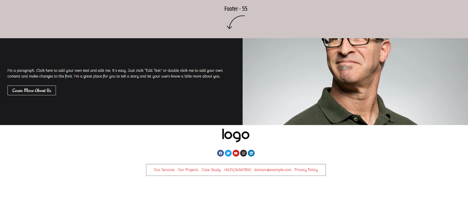 Elementor Footer 55