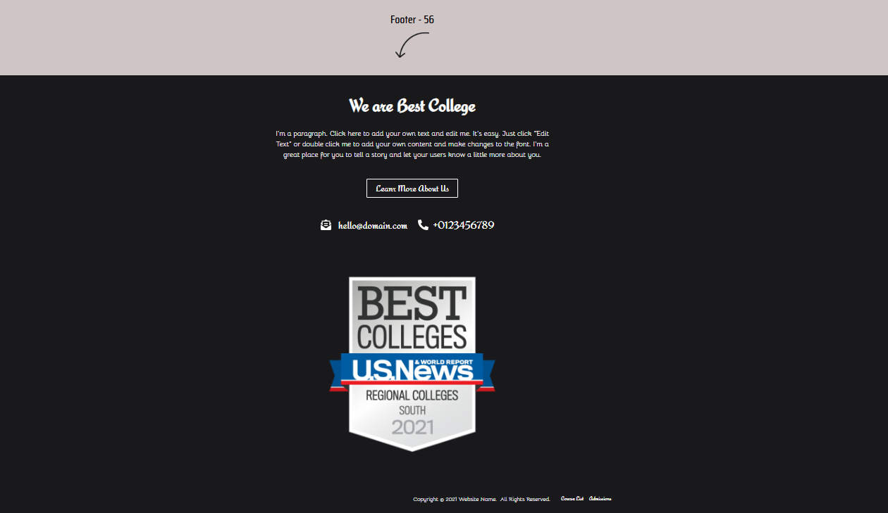 Elementor Footer 56
