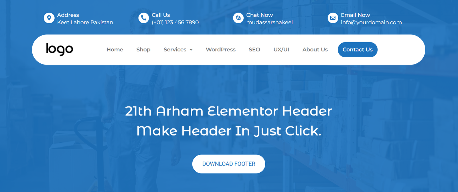 55 Best Elementor Header Templates to Create a Stunning Website Header 21 Elementor Header 21