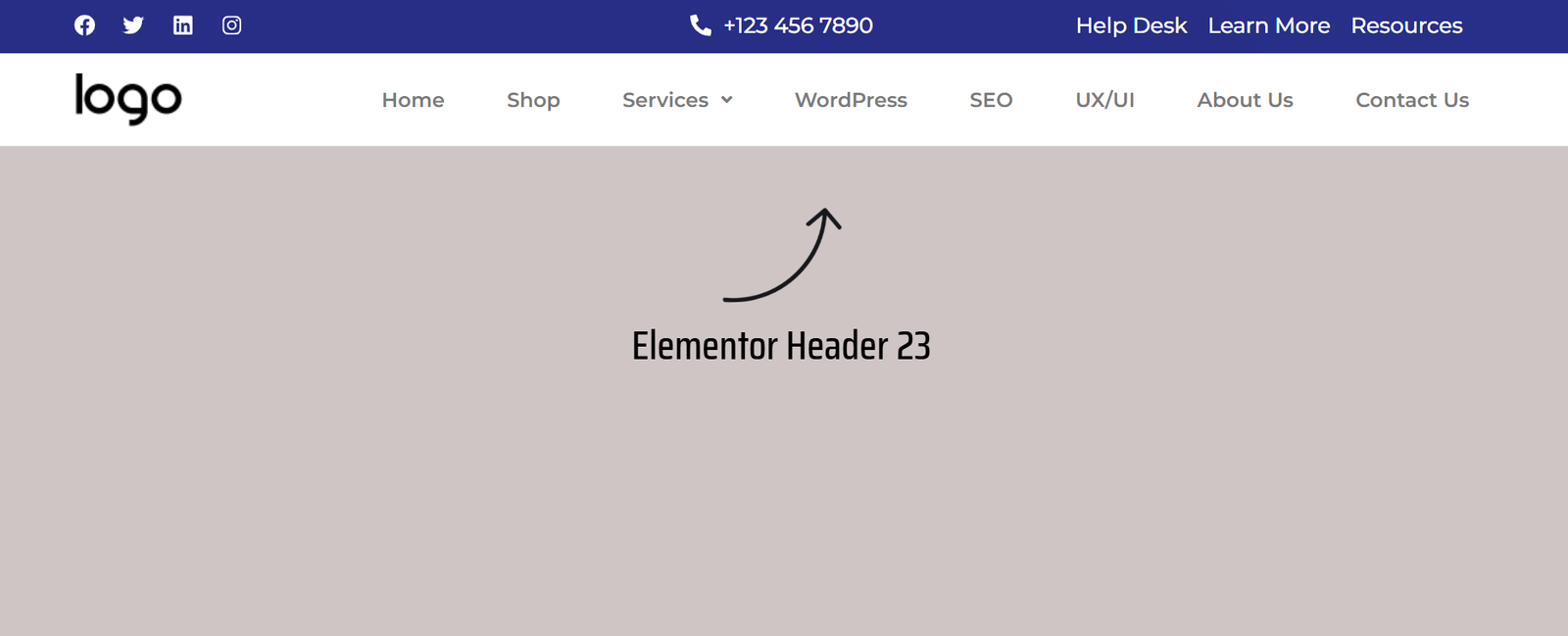 55 Best Elementor Header Templates to Create a Stunning Website Header 23 Elementor Header 23