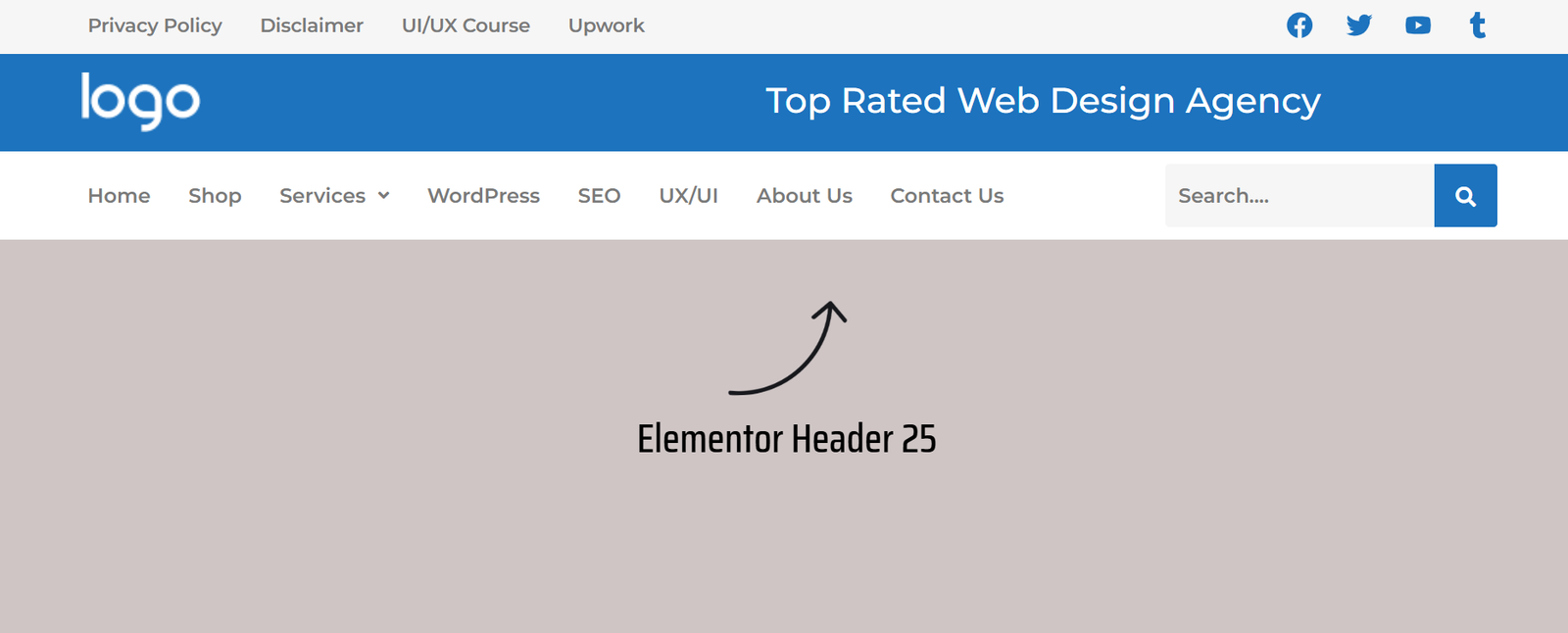 55 Best Elementor Header Templates to Create a Stunning Website Header 25 Elementor Header 25
