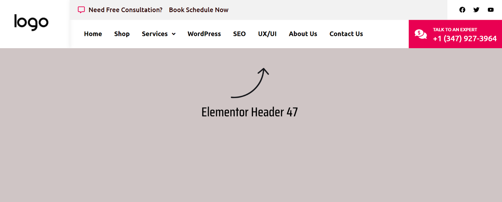 55 Best Elementor Header Templates to Create a Stunning Website Header 47 Elementor Header 47