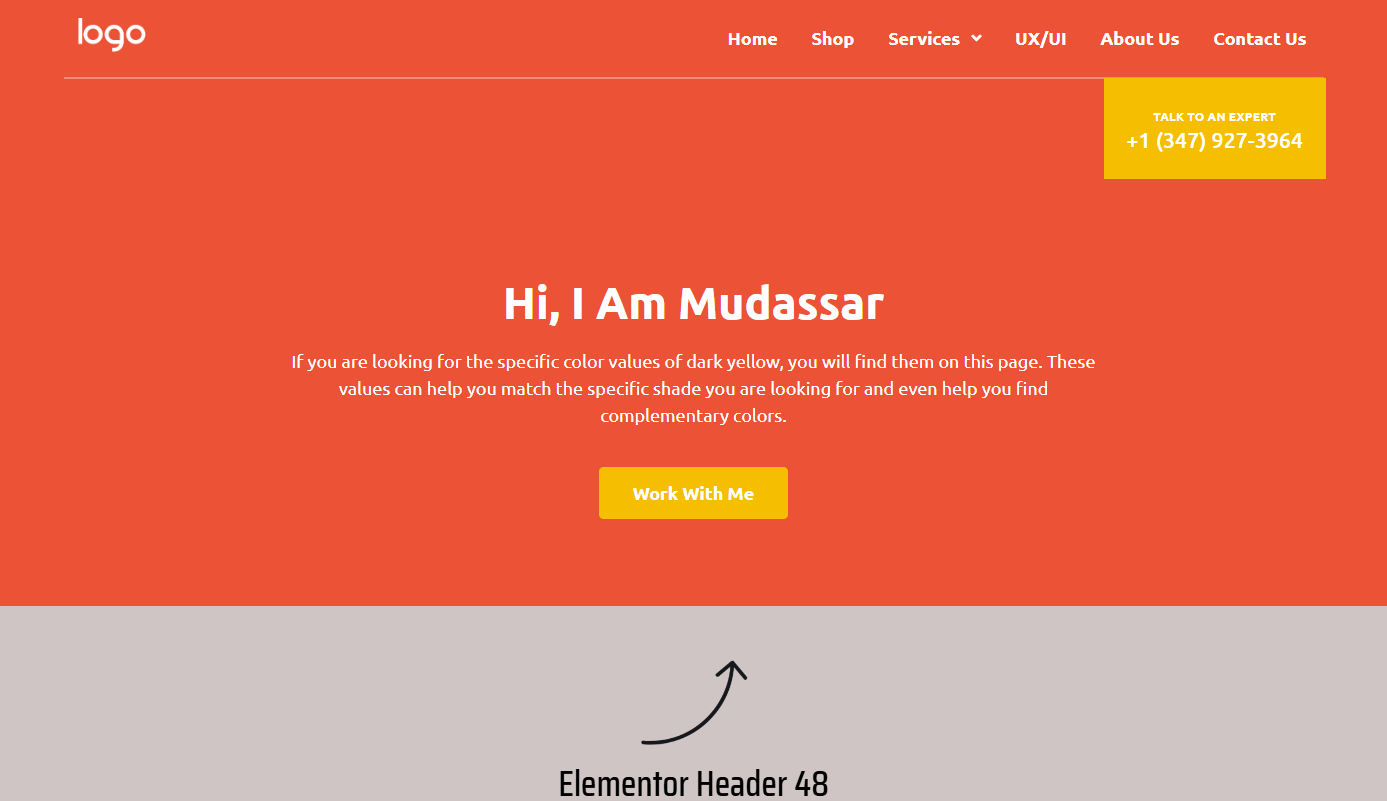 55 Best Elementor Header Templates to Create a Stunning Website Header 48 Elementor Header 48