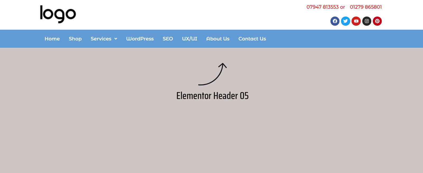 55 Best Elementor Header Templates to Create a Stunning Website Header 5 Elementor Header 5